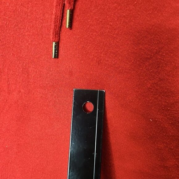 Lauren Ralph Lauren Women's Sz Lg Red Cotton Top 3/4 sleeve lace up - Picture 8 of 11